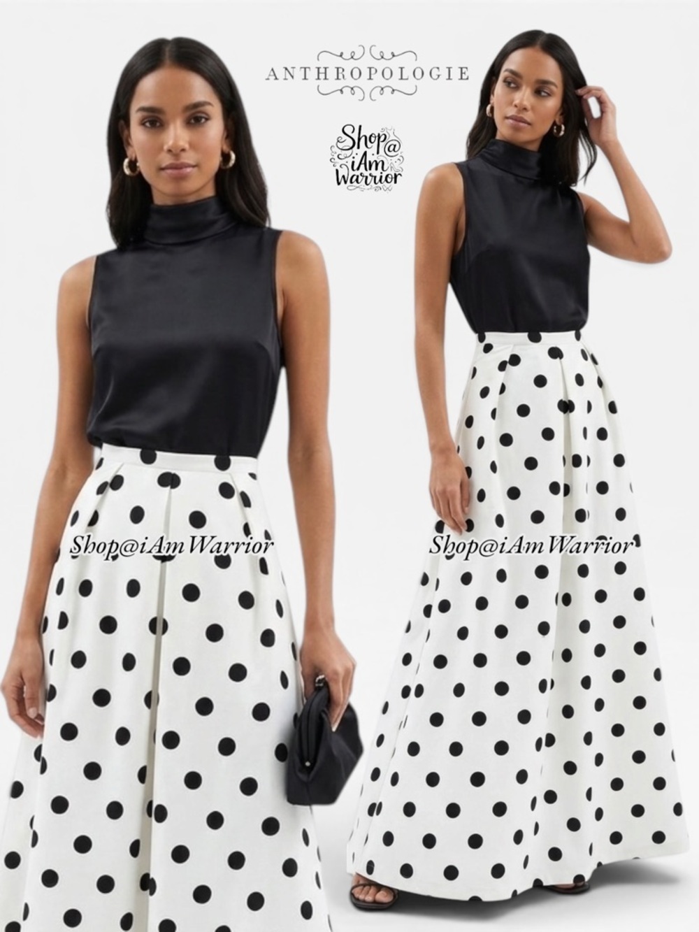 Anthropologie Eva Franco polka dot ball skirt *shop@iamwarrior